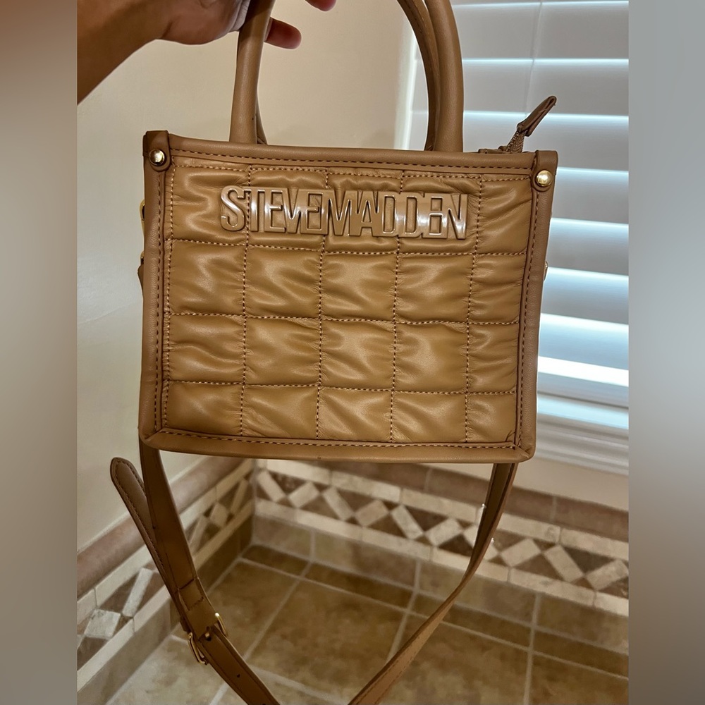 Steve Madden Brown Quilted Bag